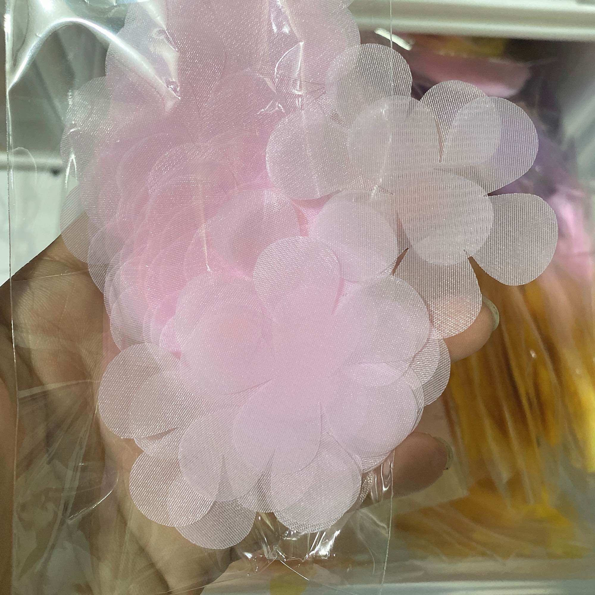 Sét 50 hoa hồng size 4.8cm vải ghép