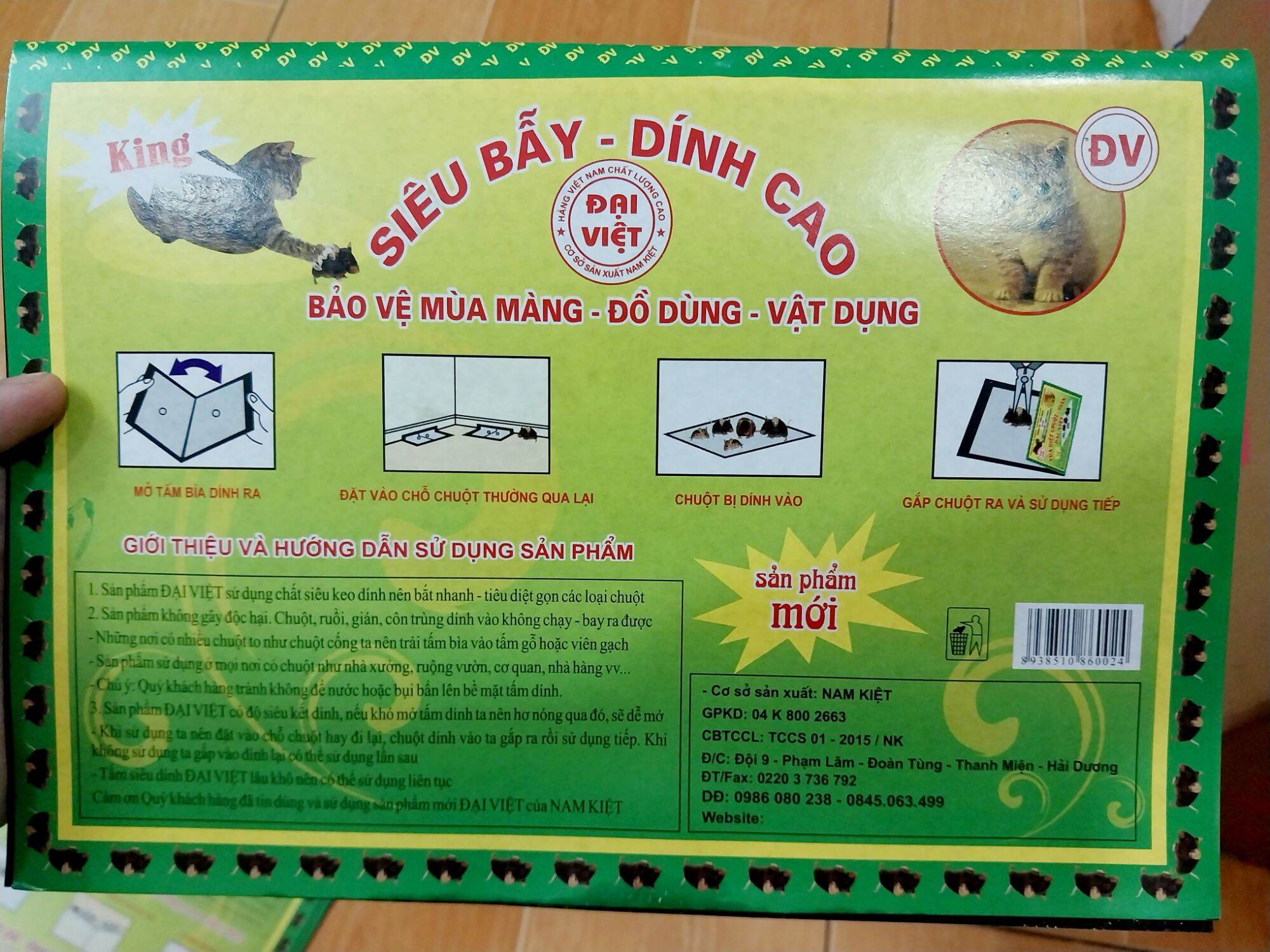 [ Combo 10 Miếng ] Keo Dính Chuột Loại 1 có mồi bắt Chuột.