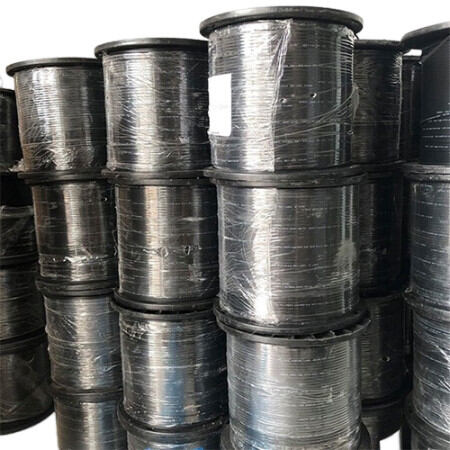 Cáp quang bọc chặt 1fo hoặc 2fo chính hãng 5 sợi: 3 sợi thép + 2 sợi quang dài 1000m
