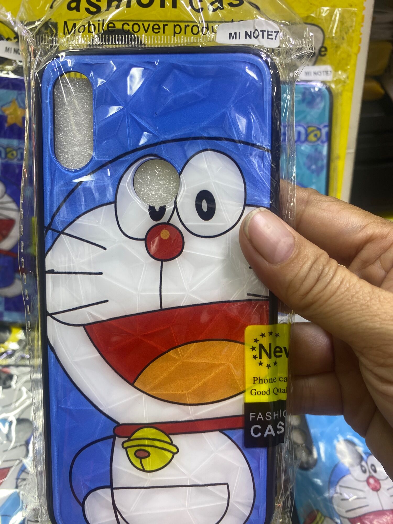 Ốp Xiaomi Redmi note 7; Redmi Note8 viền dẻo Vân đá in Doremon