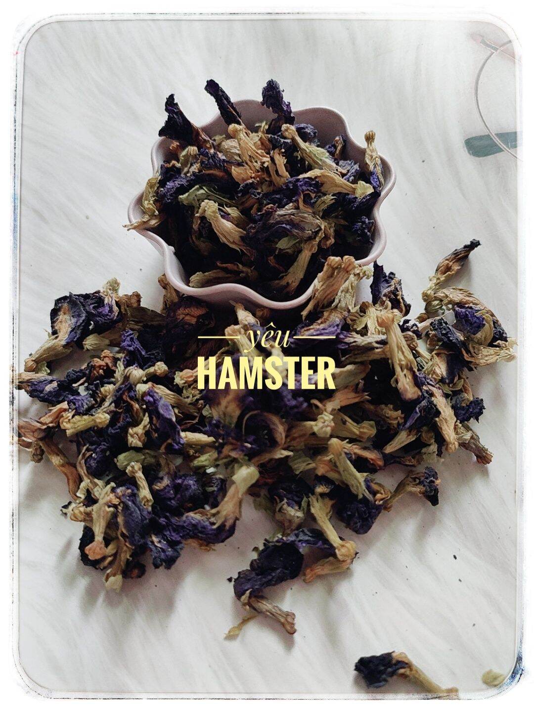 Hoa đậu biếc sấy khô- Thức ăn giảm stress cho Hamster, thú cưng.