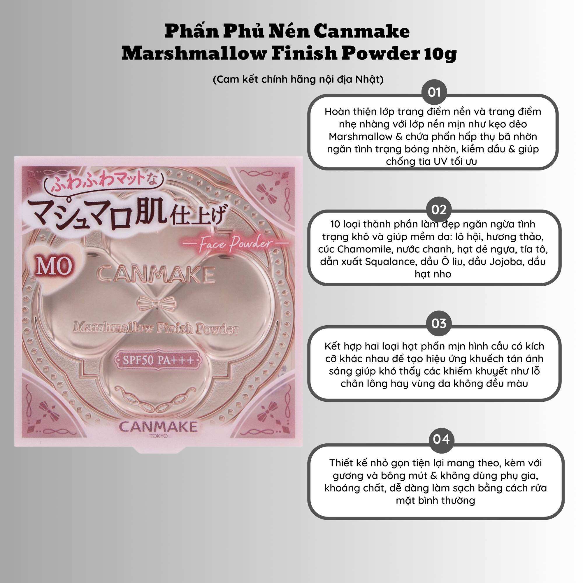 Phấn phủ Canmake trang điểm