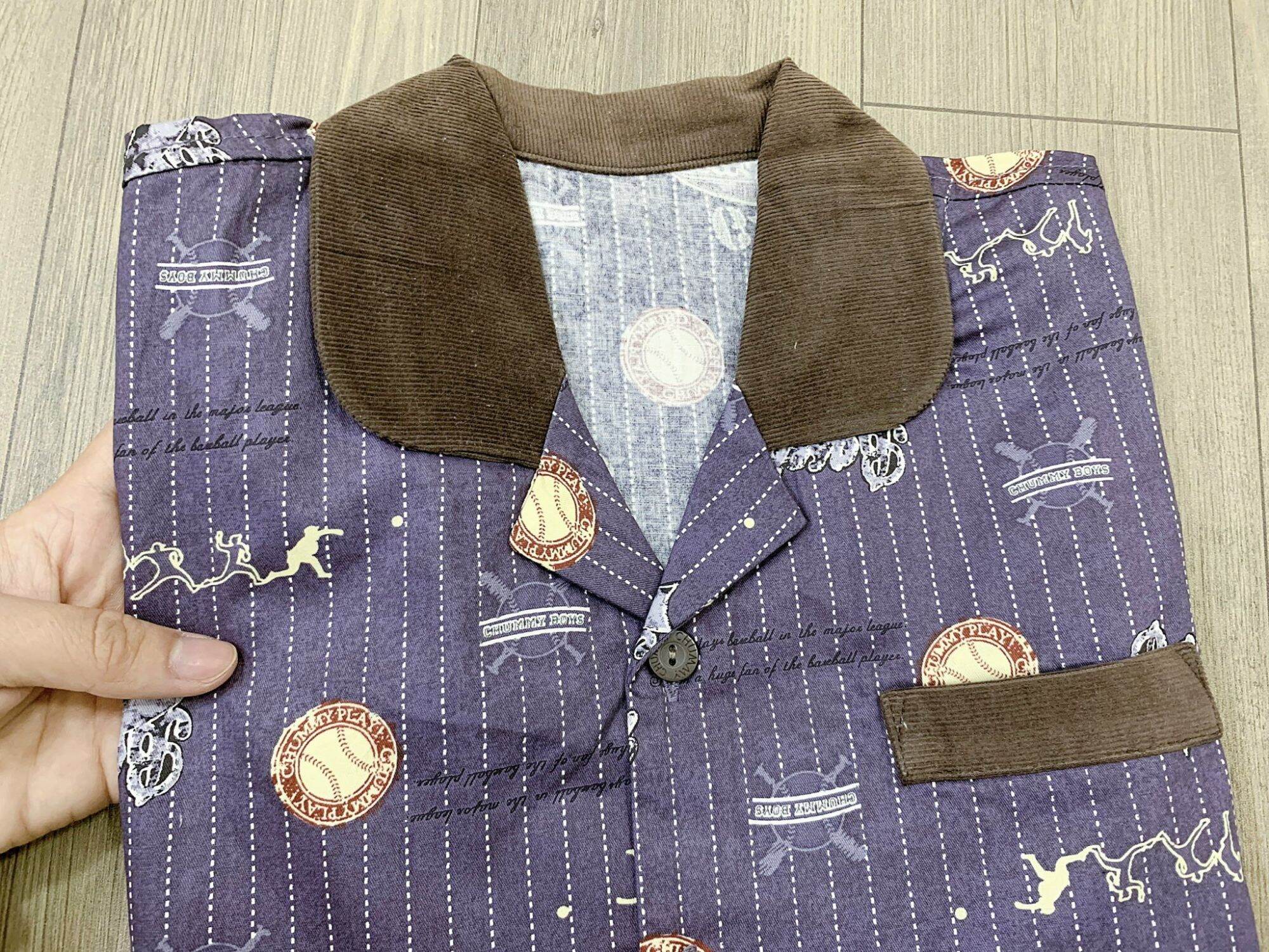 bộ pijama bé trai thô cotton mềm mịn monya