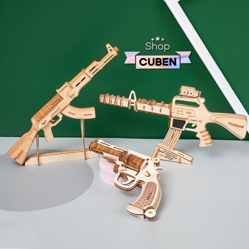 Đồ chơi lắp ráp 3D gỗ cắt laser