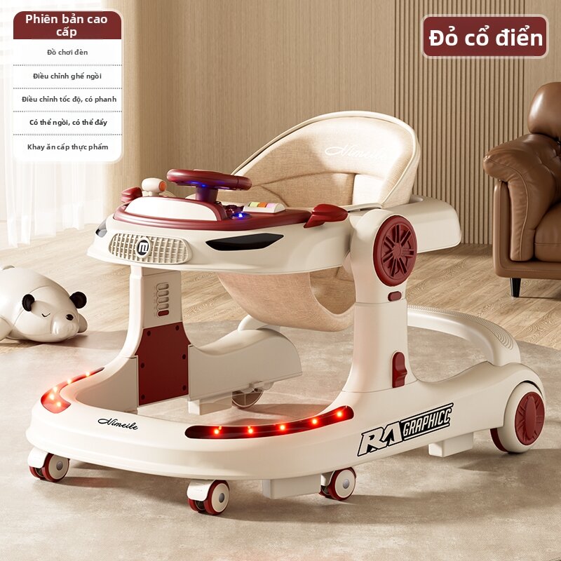 Foldable Multi-functional Infant Walker Stroller with Lights - 2
