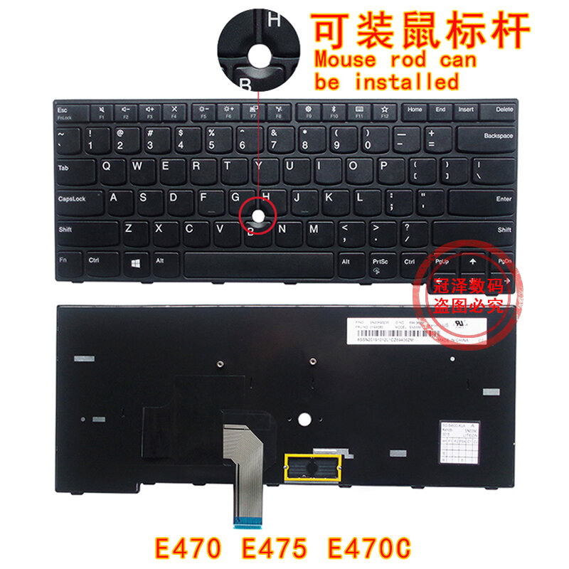 Phím Thinkpad E450 E455 E450C W450 E460 E465 Phím E470 E475 E470C Tương Thích Với IBM Lenovo RU/FR/IT/BR Phụ Kiện Kỹ Thuật Số