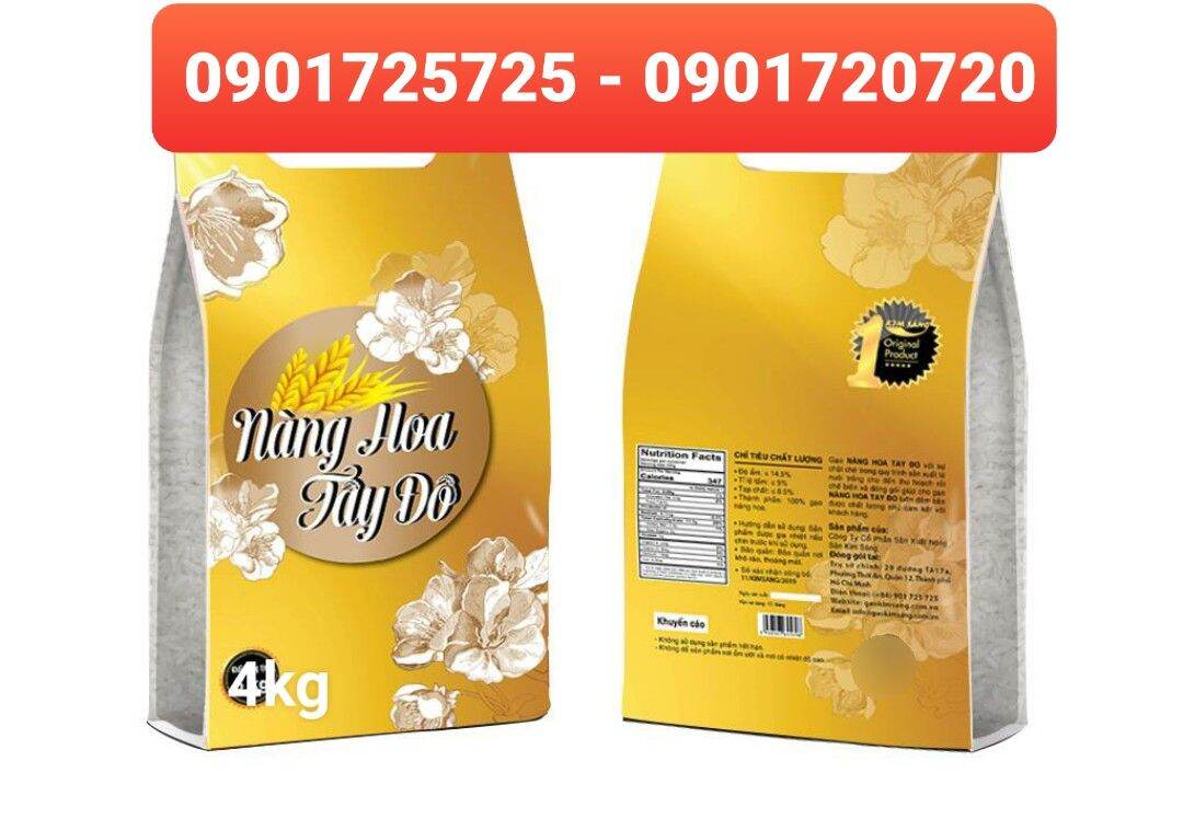 [HCM]Gạo NÀNG HOA TÂY ĐÔ túi 4kg