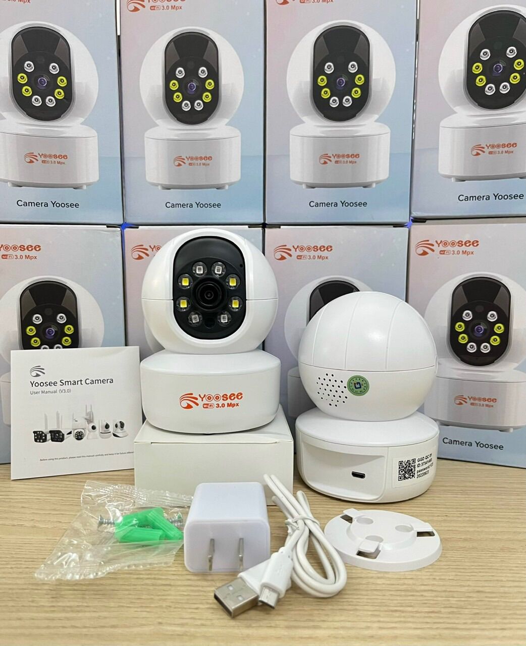 Camera yoosee Mini xoay 360 độ, đàm thoại 2 chiều, ban đêm có màu