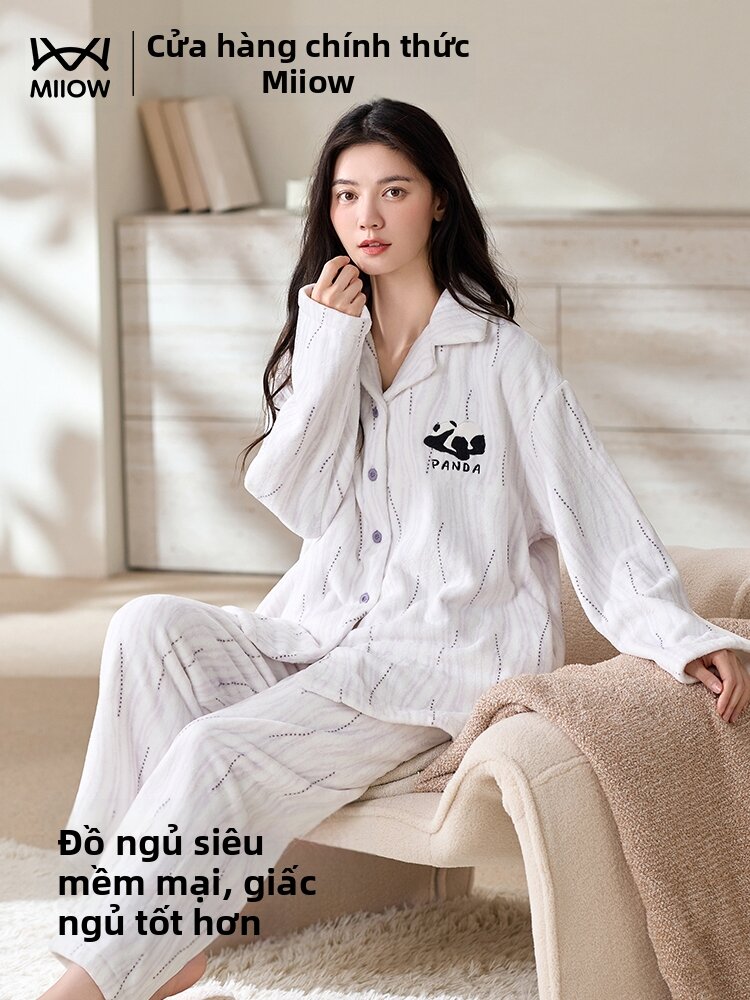 [MiiOW | Thick Flannel Warm Sleepwear Set,MiiOW | Thick Flannel Warm Sleepwear Set,] - Thương hiệu MiiOW Giá 697,000 Đồng*Miễn phí vận chuyển