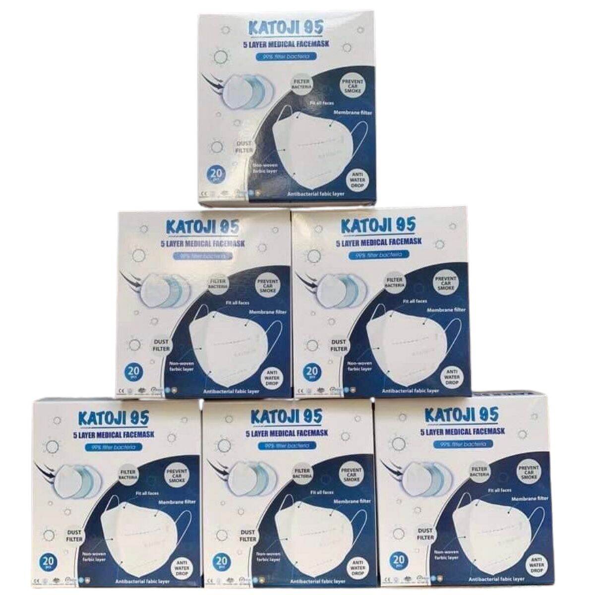 KHẨU TRANG Y TẾ 5 LỚP KATOJI 95 (HỘP 20 CÁI)