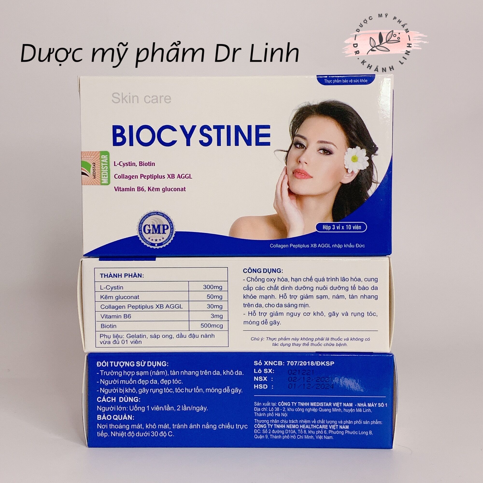 Biocystine viên uống đẹp da đẹp tóc 30 viên