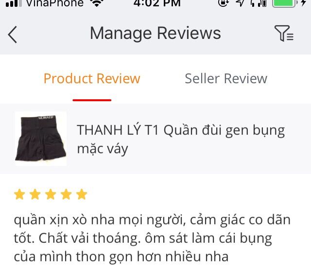 THANH LÝ T1 Quần đùi gen bụng mặc váy