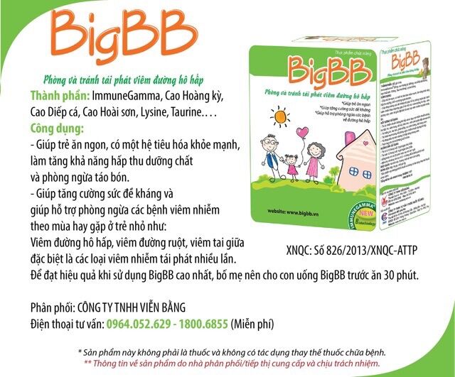 Cốm BigBB và BigBB Plus - 16 gói x 3gram
