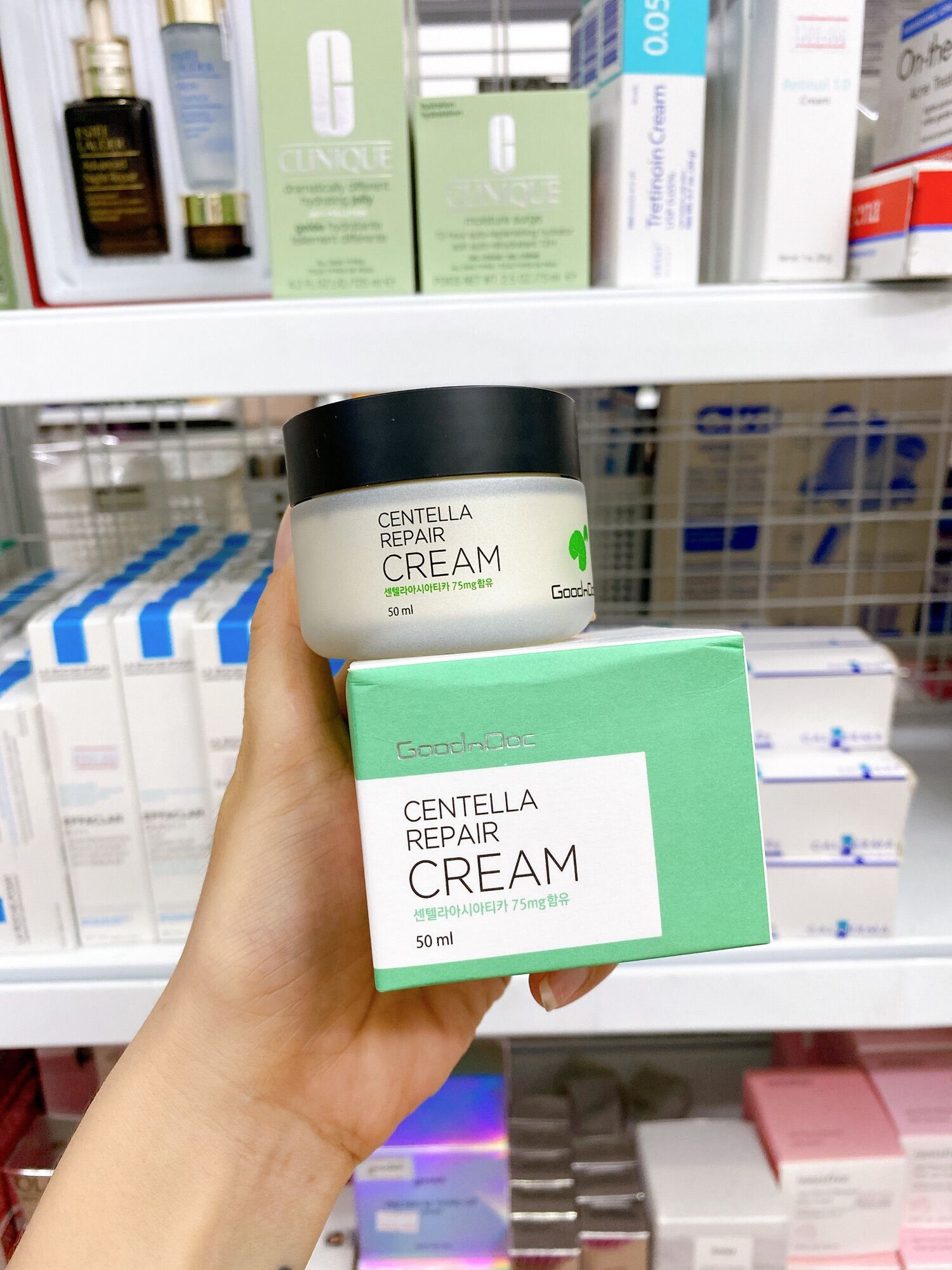 Kem Rau Má Dưỡng Ẩm Phục Hồi Giảm Thâm Nám Trắng Sáng Da Chống Lão Hoá Goodndoc Centella Repair Cream