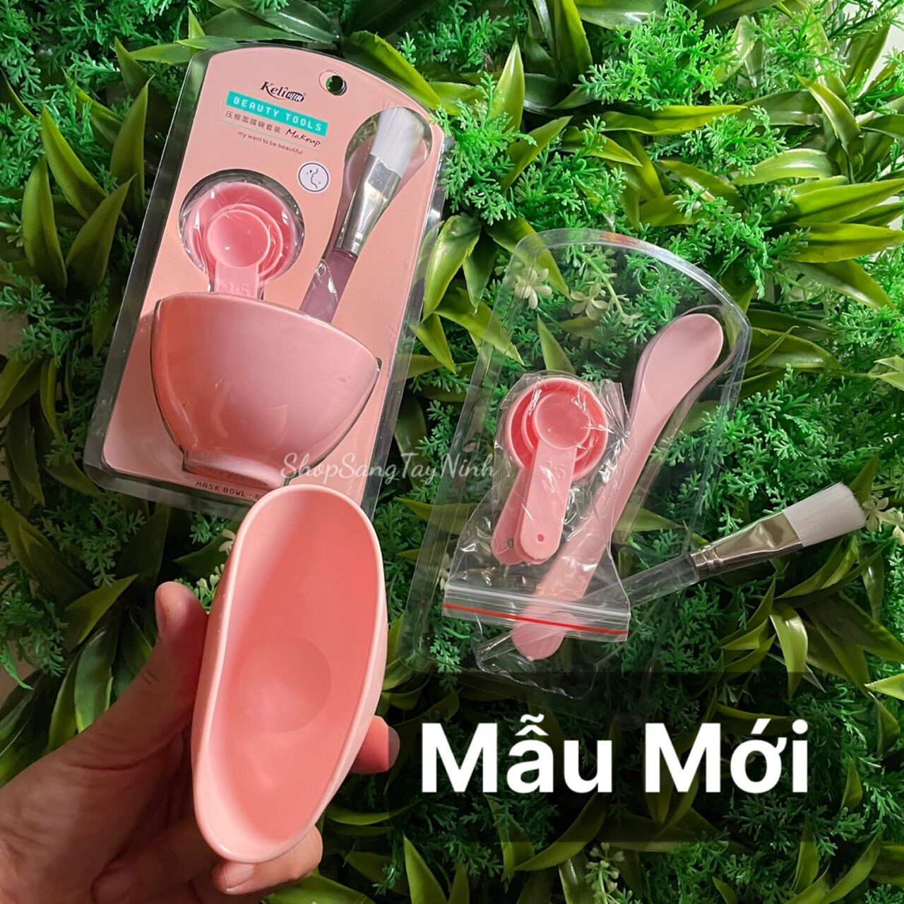 [Loại 1] Bộ Chén-Muỗng-Cọ-Cán Quét Mặt Nạ