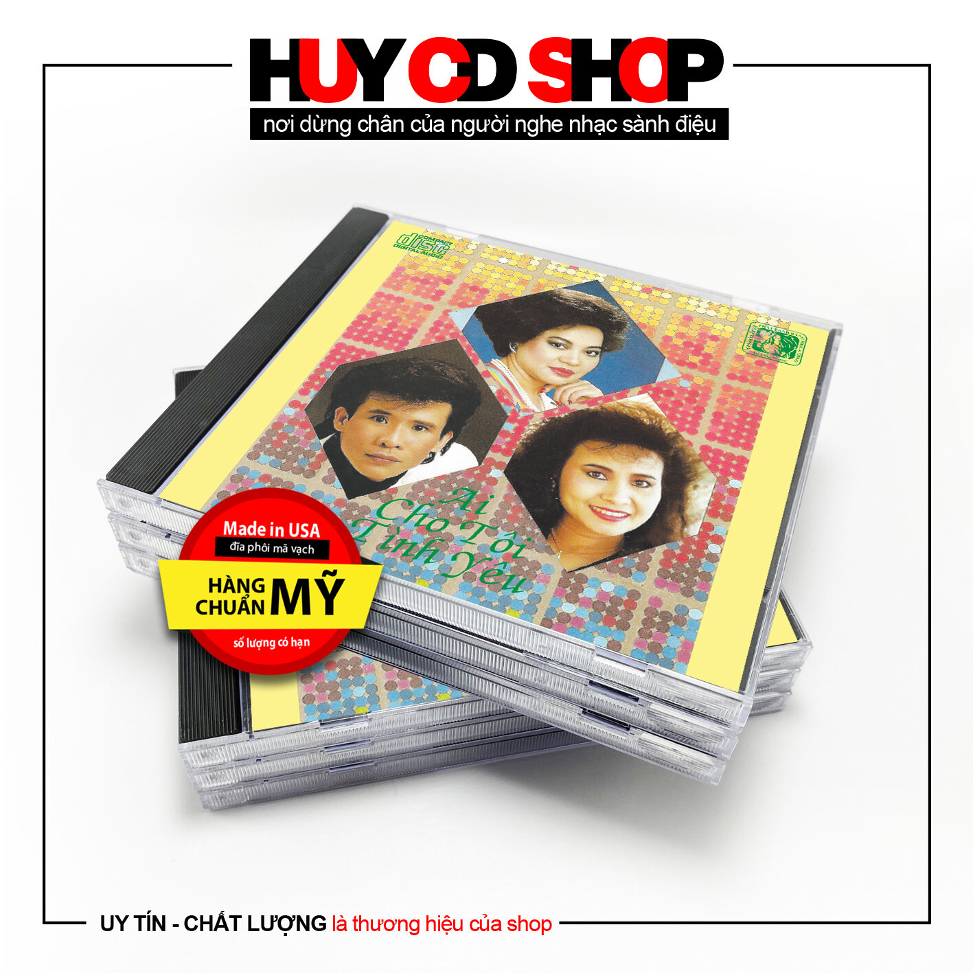 Đĩa CD TUẤN VŨ GIAO LINH Ai cho tôi tình yêu Nhạc vàng trữ tình Bolero Đĩa MỸ Âm Thanh chuẩn HUY CD SHOP