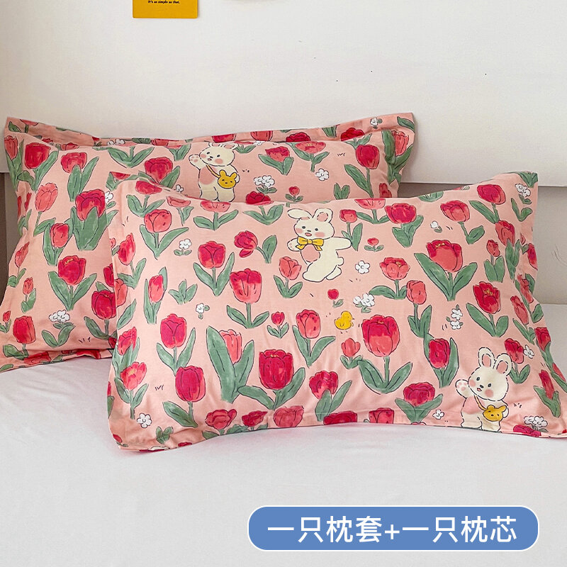 Vỏ gối trẻ em cotton một cặp vỏ gối cotton 30 × 50 bộ ruột gối trẻ em một người 40x60