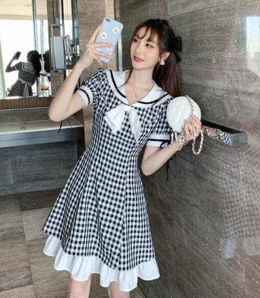 Set đầm Caro đen đủ size Mẹ & bé (có bán lẻ)