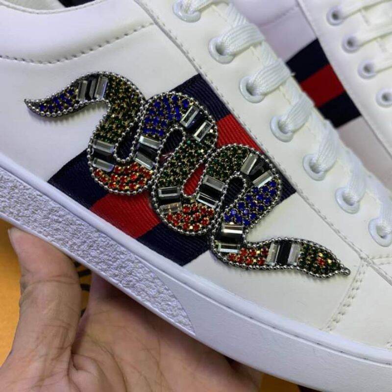 Giày Gucci Rắn Trắng Cao cấp