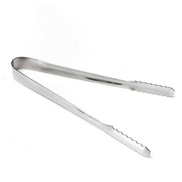 Kẹp gắp đá đồ ăn inox 25cm