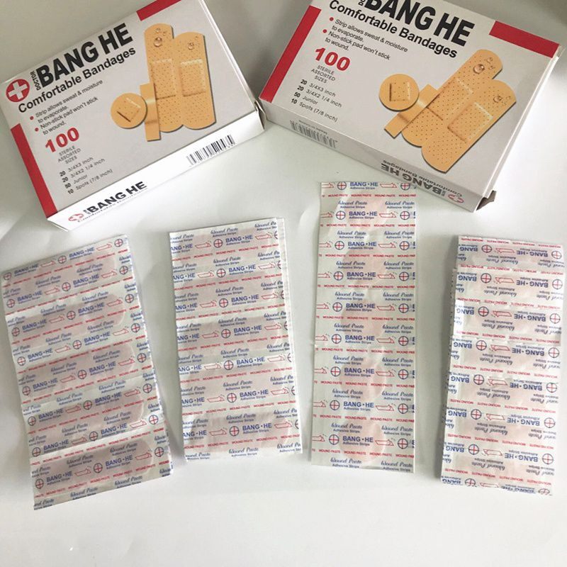 Băng gâu/băng gâu/băng y tế dán vết thương/băng dán cá nhân:100 miếng