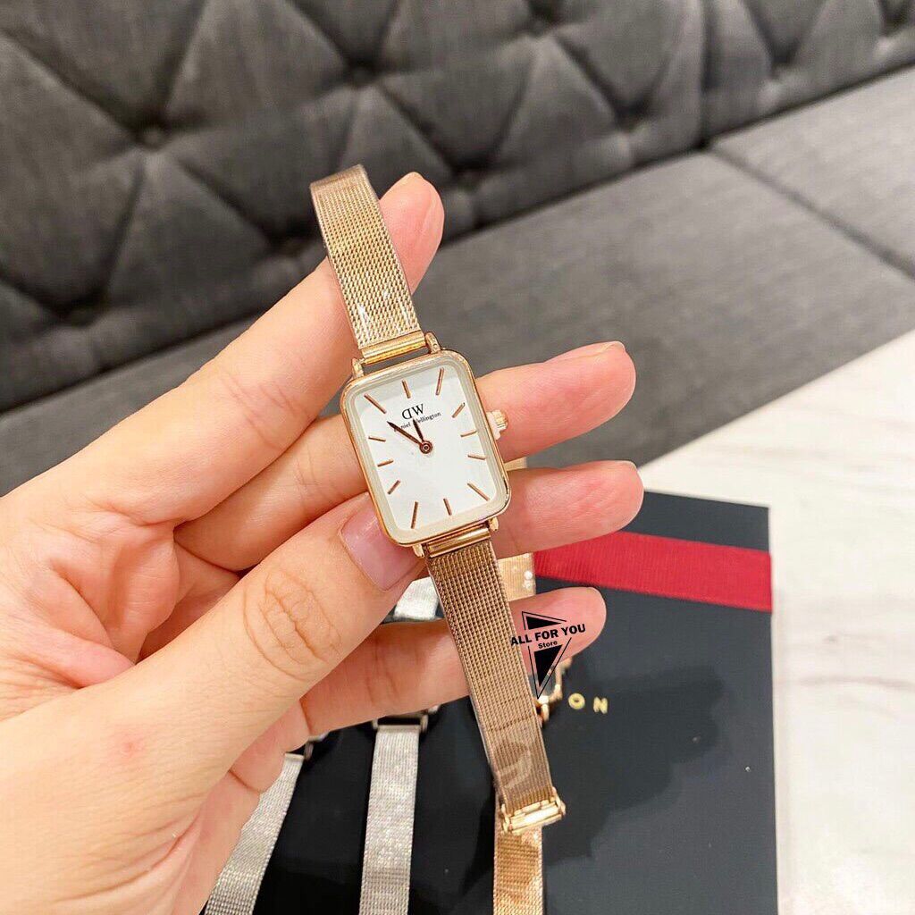 Đồng hồ nữ DW dây lưới mặt vuông size 26mm
