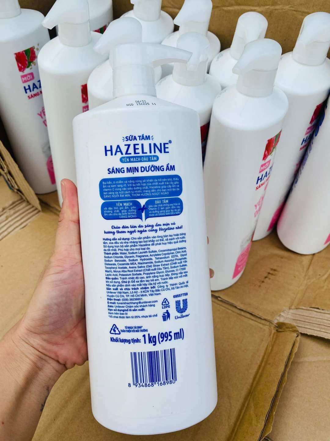 Sữa tắm Hazeline chai 800gr