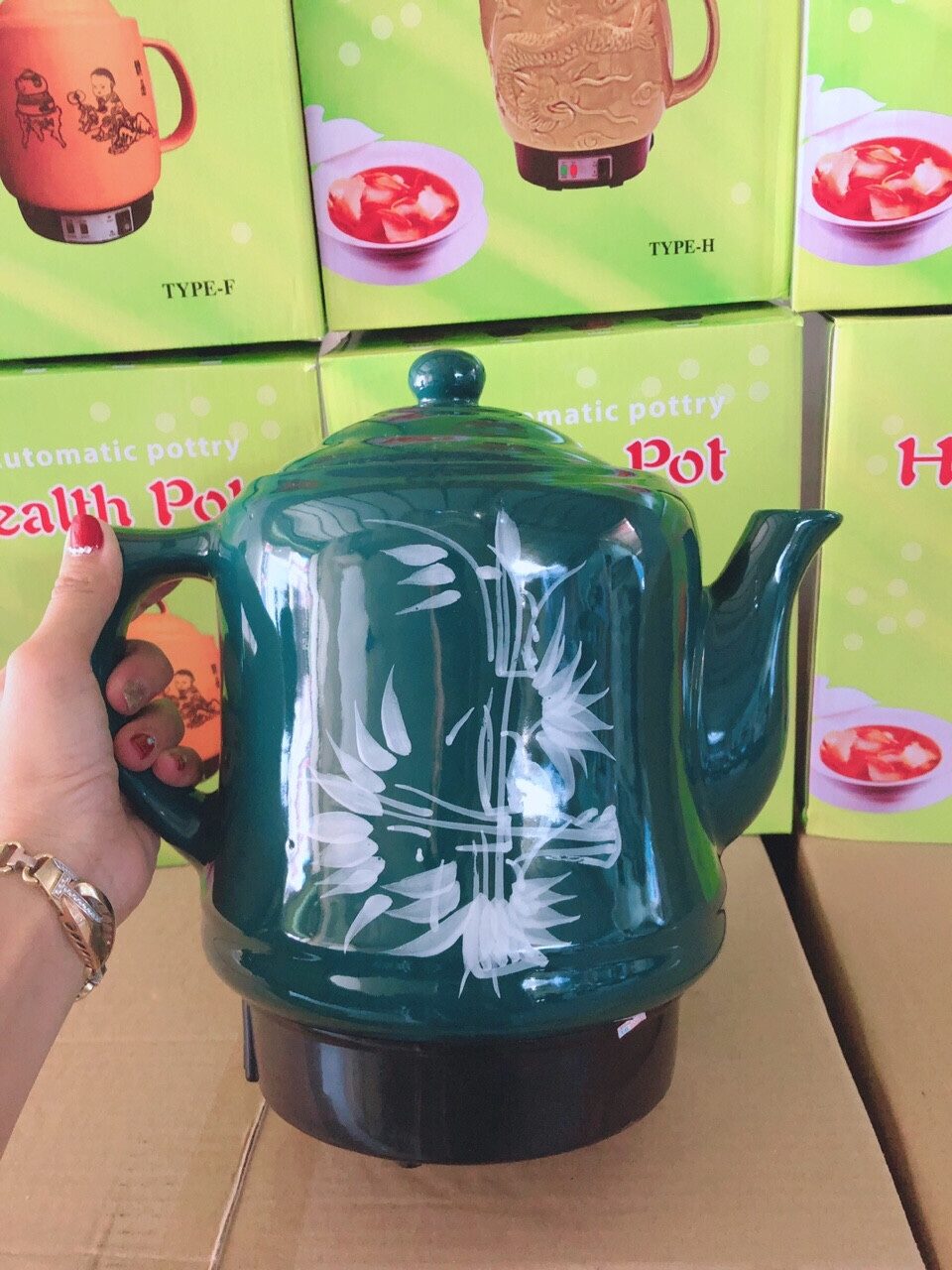 Ceramic electric kettle in Phu Quy 3.2 liters