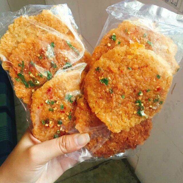 Bịch 3 miếng cơm cháy mắm hành nặng 80~90g