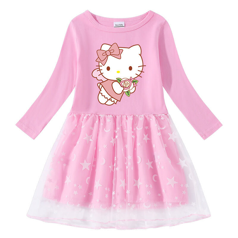 Váy bé gái Hello Kitty Đầm Kitty Bomines tay cánh tiên phù hợp cho trẻ em
