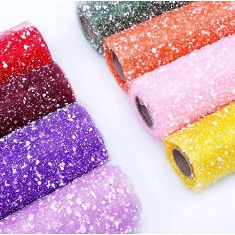 1 Mét Giấy lưới tuyết, giấy lưới nhện gói hoa, bọc quà, trang trí bản 50cm x 50cm