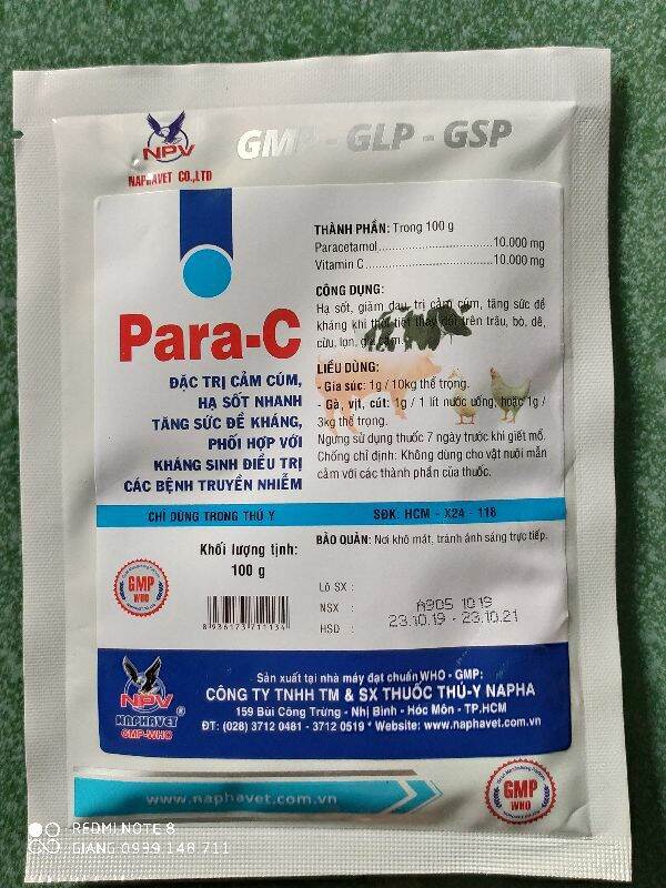 Sản phẩm Para C gói 100g