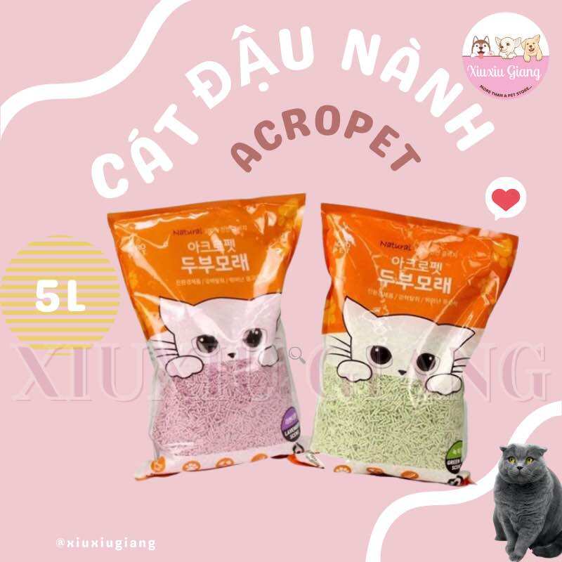 Cát đậu nành/ đậu phụ acropet 5l - xiuxiu giang