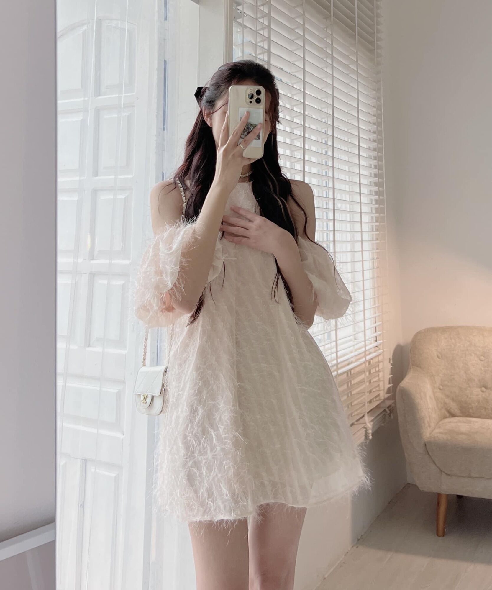 Đầm suông rớt vai