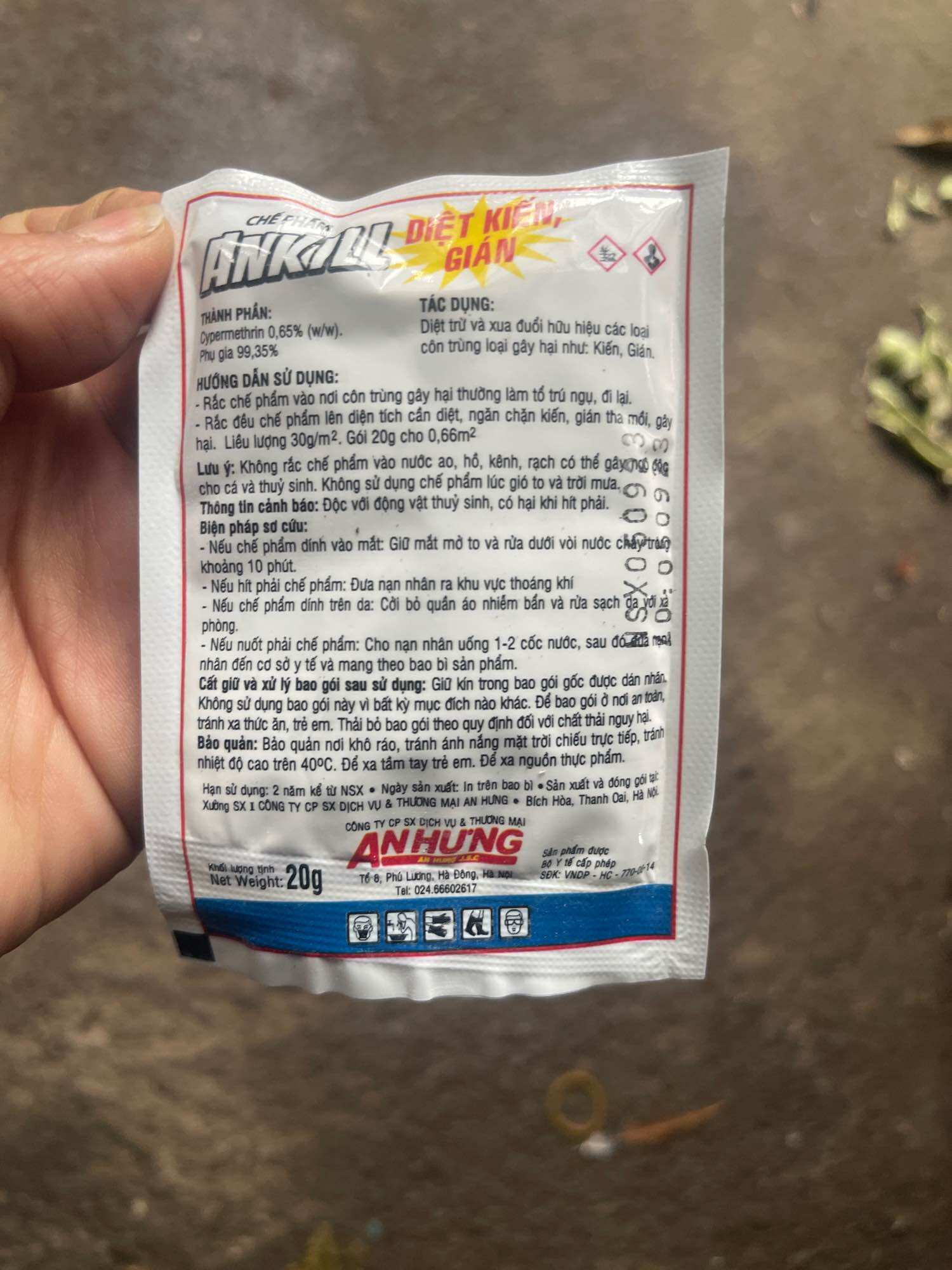 DIỆT KIẾN DÁN DẠNG GÓI BỘT (1 gói)