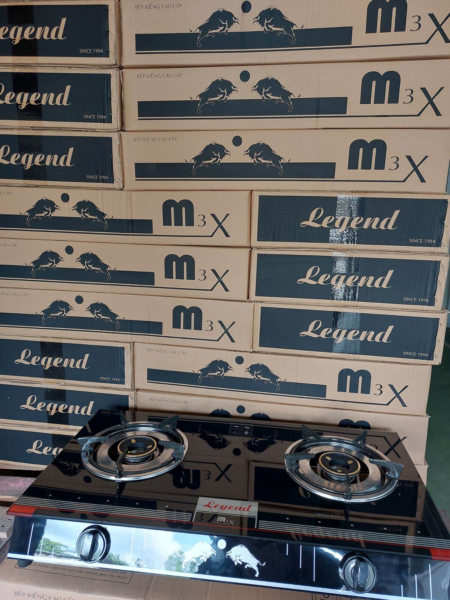 Bếp gas đôi kiếng cường lực tốt legend M3X