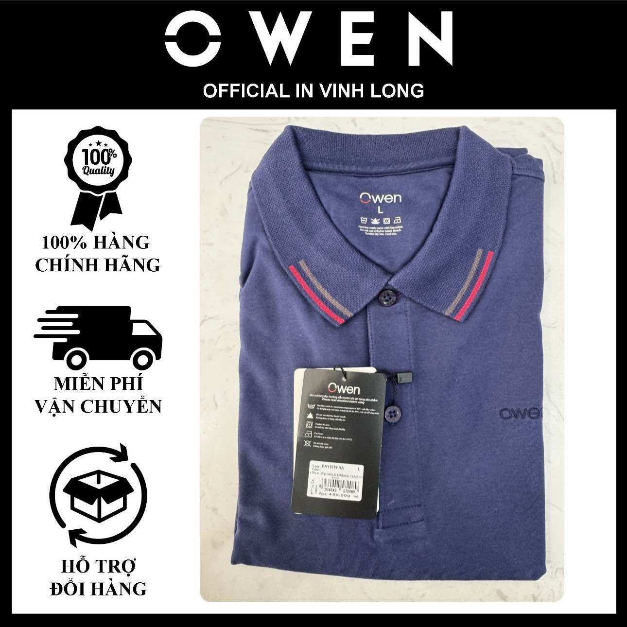 Áo Polo nam Owen form SlimFit ôm còn size S