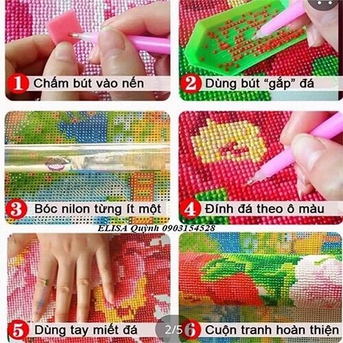 Hộp đựng đá để làm tranh đính đá 21 ô, hộp liền