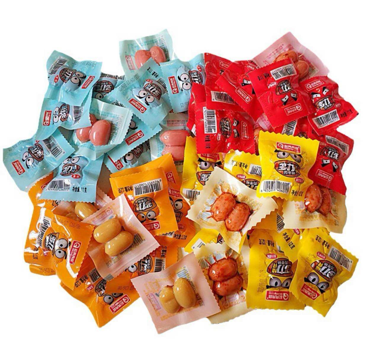 Túi 50 Gói Xúc Xích Sụn Mini Đủ Vị Siêu Ngon,Người Lớn Trẻ Nhỏ Đều Mê