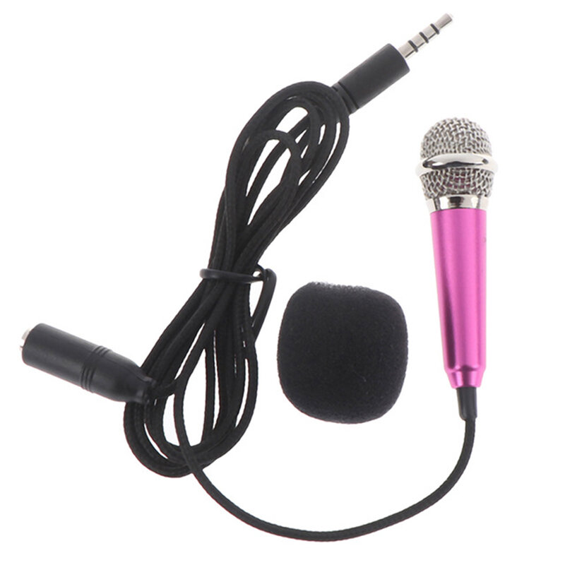 Di động 3.5 mm stereo phòng thu micro mini cầm tay mic điện dung cho điện thoại thông minh laptop máy tính để bàn ktv karaoke ghi âm âm thanh