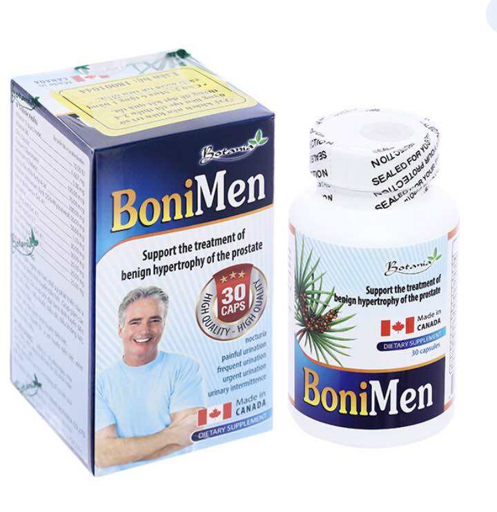 Boni Men giúp giảm phì đại lành tính tuyến tiền liệt hộp 30 viên