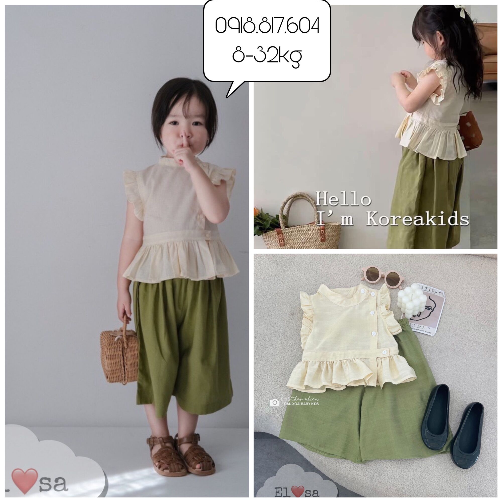 Set bộ bé gái. Set bộ đũi bé gái. Bộ đũi cánh tiên Elsa kids bé gái cực xinh 8-30kg