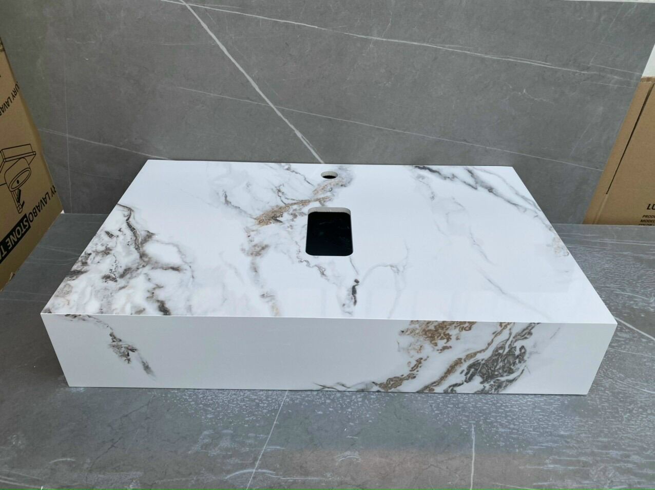 Bàn đá đặt lavabo cao cấp chống xước chống trầy nhập khẩu