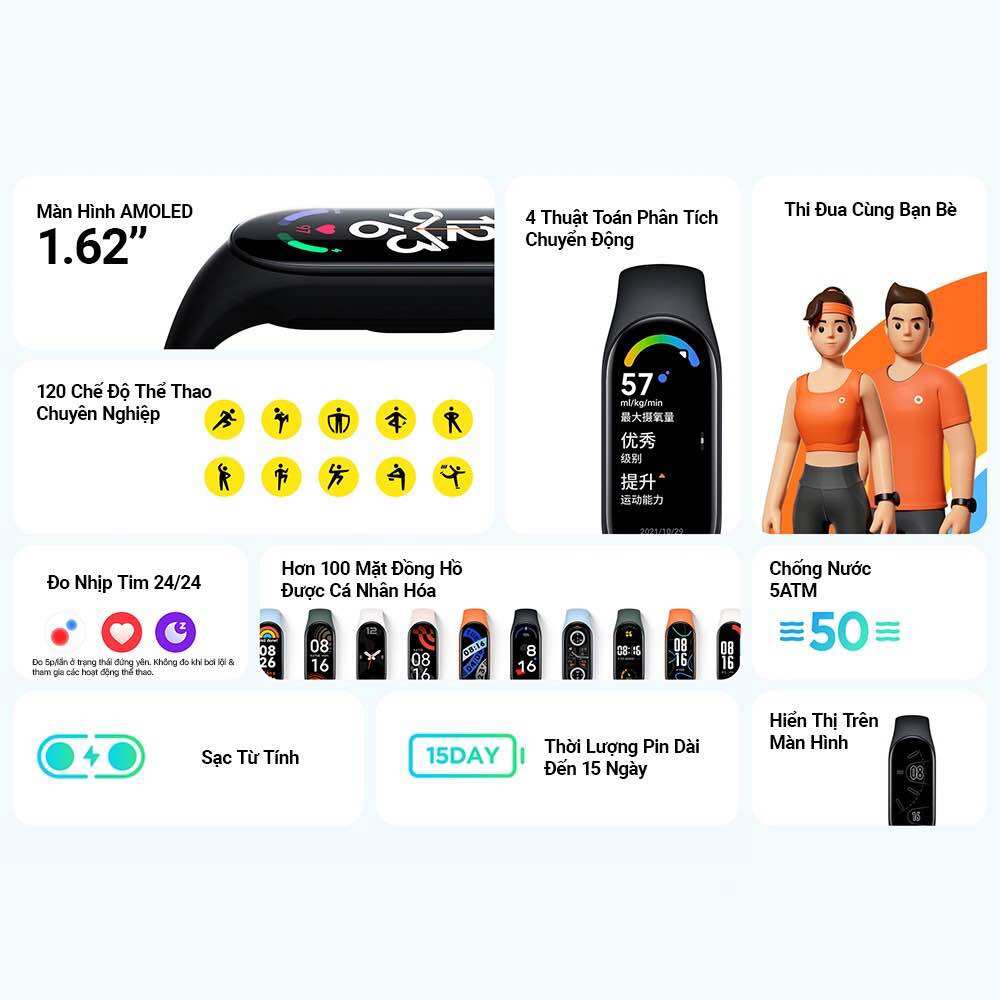 Vòng đeo tay thông mình Mi band 7
