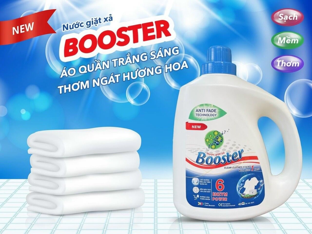 Thùng nước giặt Booster 4 can thiên nhiên