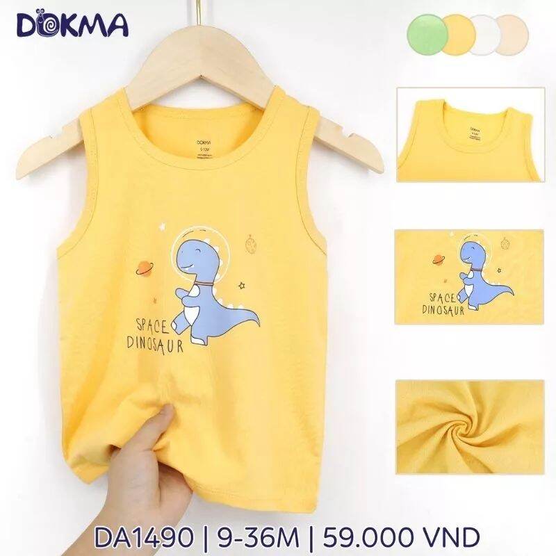 Áo ba lỗ/ sát nách bé trai dokma 9-36m mã da1490