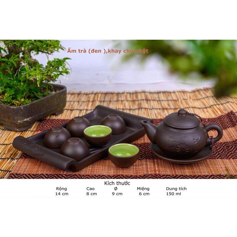Bộ ấm chén tử sa Bát Tràng Tâm trà