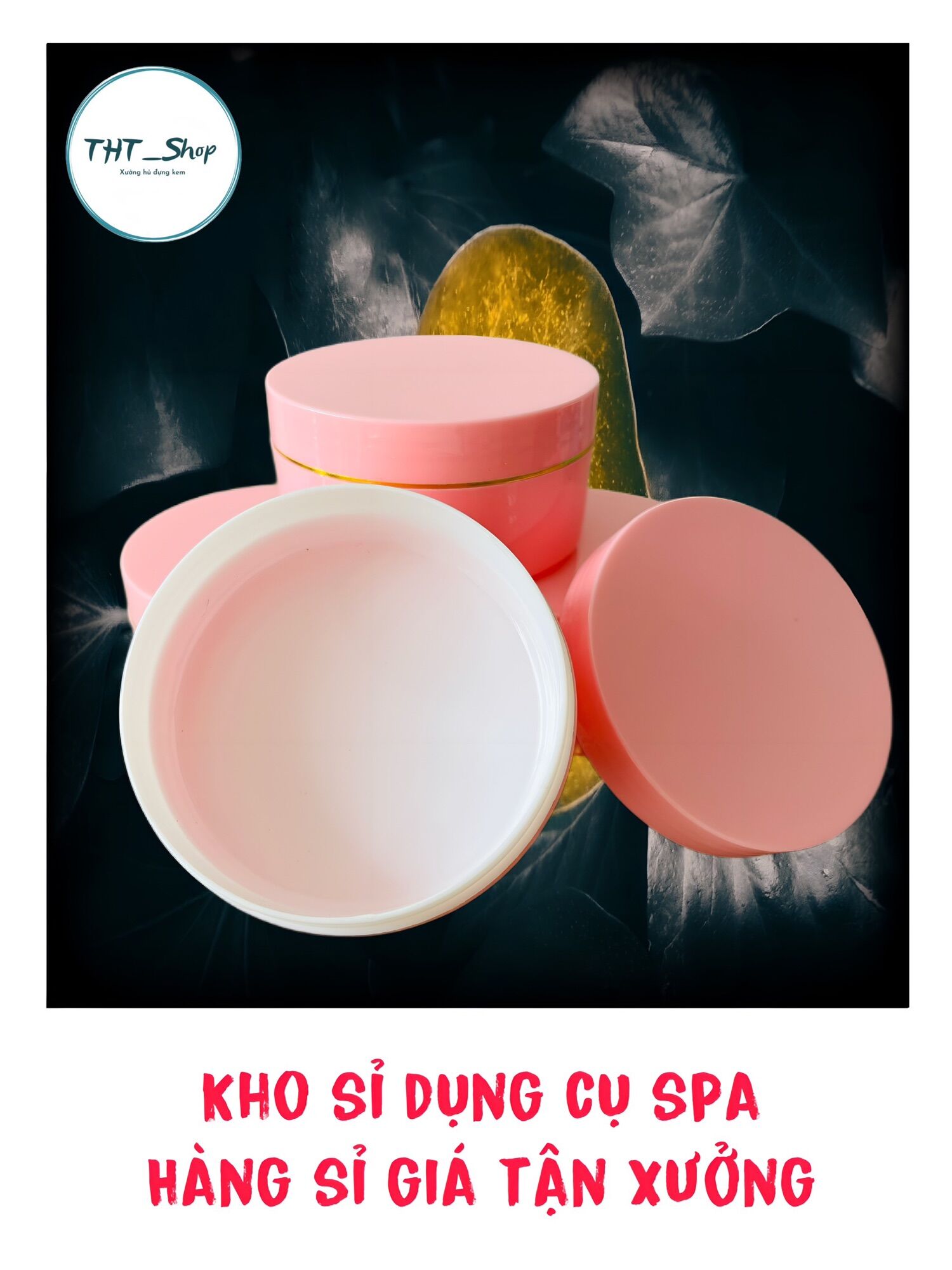 Hủ 200gr lòng cạn đựng được 150gr (màu hồng)
