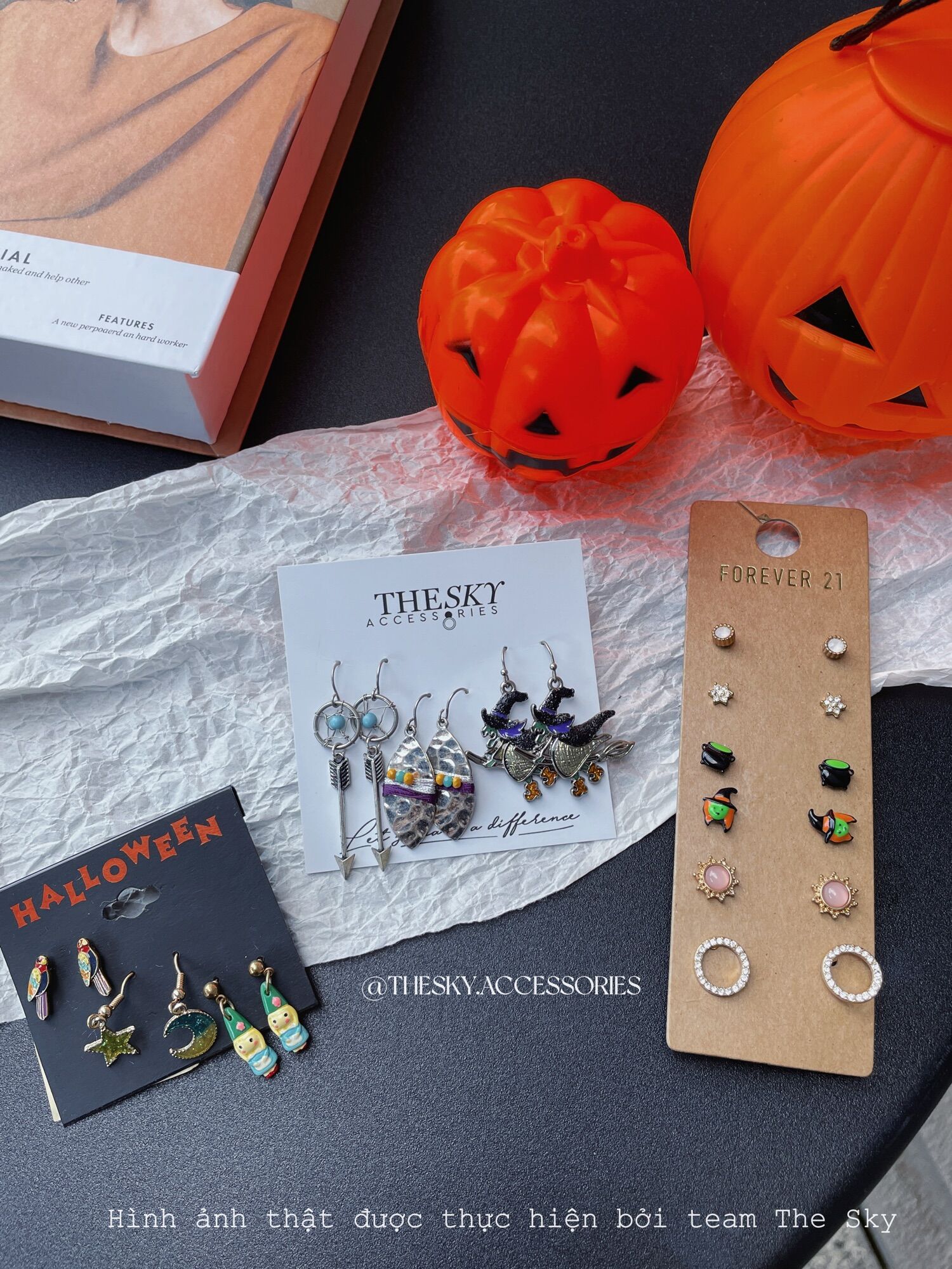Set bông tai nhiều đôi Halloween rùng rợn 𝑻𝒉𝒆 𝑺𝒌𝒚 𝑨𝒄𝒄𝒆𝒔𝒔𝒐𝒓𝒊𝒆𝒔