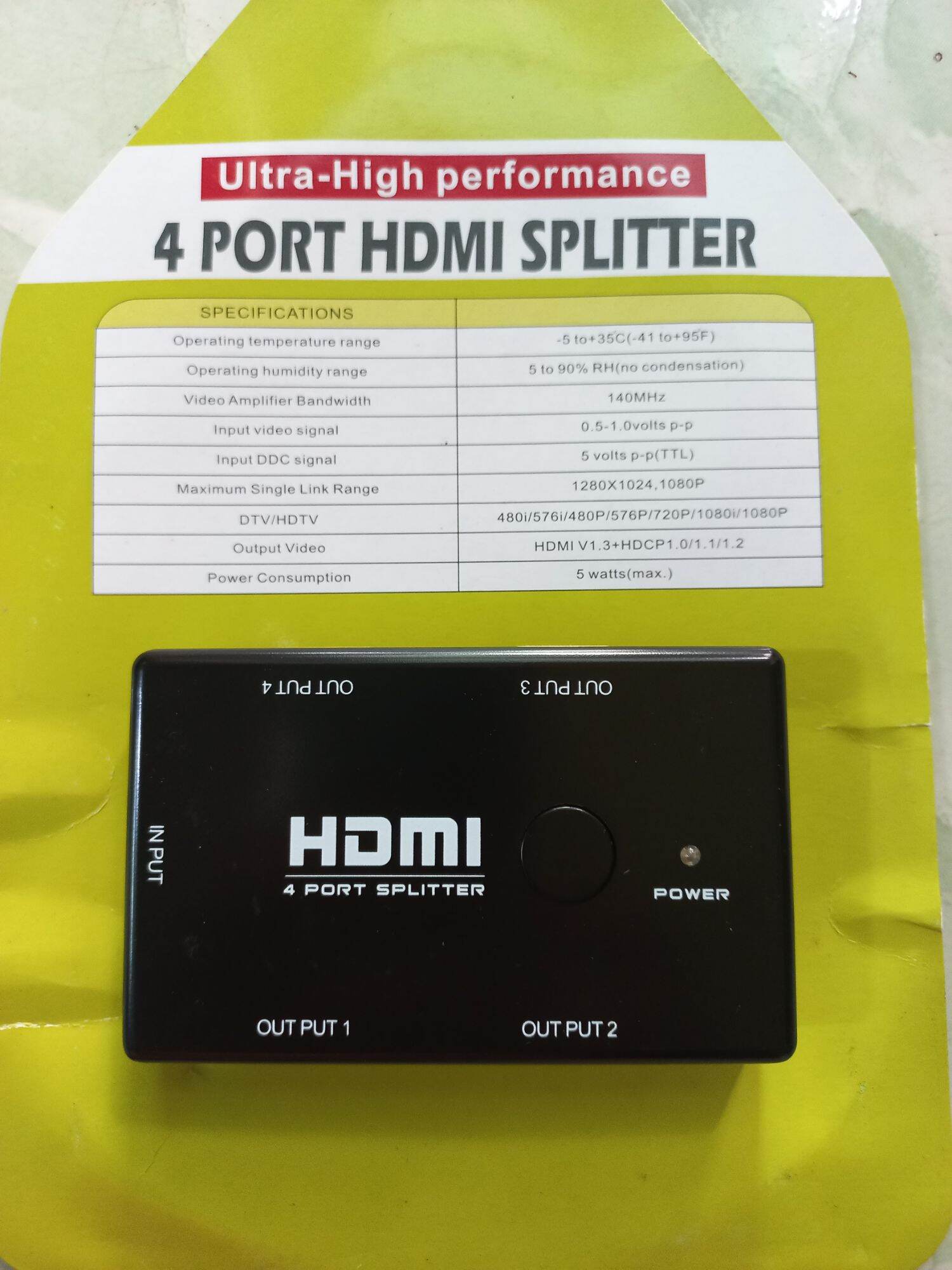Bộ chia hdmi 1 in 4 out multi sp104s